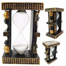 Egyptian King Pharaoh Tutankhamun And Queen Nefertiti Sandtimer Desktop Figurine