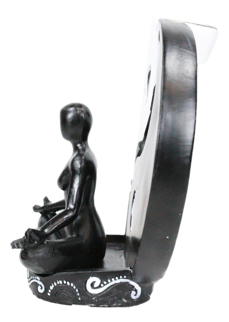 Chakra Yoga Avatar With Black And White Yin Yang Backflow Incense Cone Holder