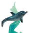 Coastal Marine Ocean Playful Bottlenose Dolphin Gliding Over Sea Waves Figurine