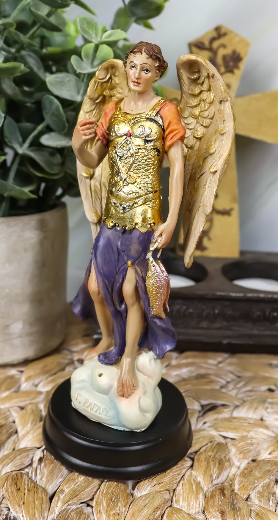 Archangel Raphael God's Healing 5" Inch Holy Religious Figurine Altar Sculpture - Ebros Gift