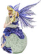 Ebros Blonde Fairy Sitting On Lunar Full Moon Statue 8.5" Tall by Nene Thomas