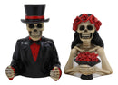 Ebros Wedding Bride And Groom Skeleton Couple Figurine 2 Piece Set 5.25"Tall