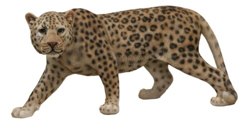 Large Lifelike Prowling Jaguar Statue 33"L Panther Cougar Puma Giant Cat Decor
