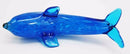 Swimming Blue Crystal Glass Sea Bottlenose Dolphin Decor Collectible Figurine