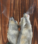 Ebros Howling Twin Gray Wolves Incense Burner Figurine 5.5 Inch Tall As Home Fragrance Decor Figurine