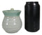 Pack Of 2 Green Japanese Tenmoku Glazed Porcelain Vinegar Soy Sauce Dispensers
