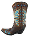 Rustic Western Cowboy Turquoise Butterfly Boot Decorative Flower Vase Or Planter