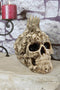 Ebros Large 8" Tall Ossuary Lost Souls Spirit Skull With Fire Mohawk Figurine