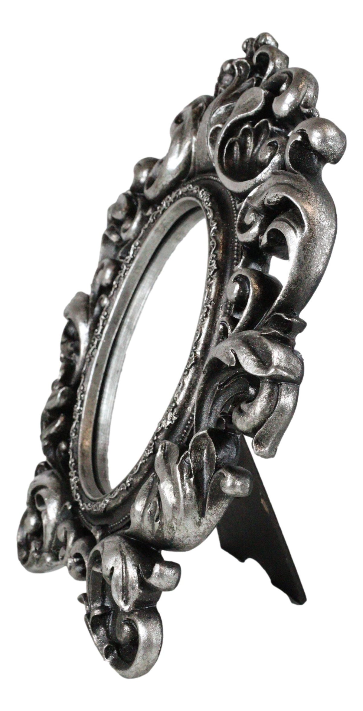 Victorian Floral Scrollwork Ornate Vanity Dressing Desktop Table Mirror Accent
