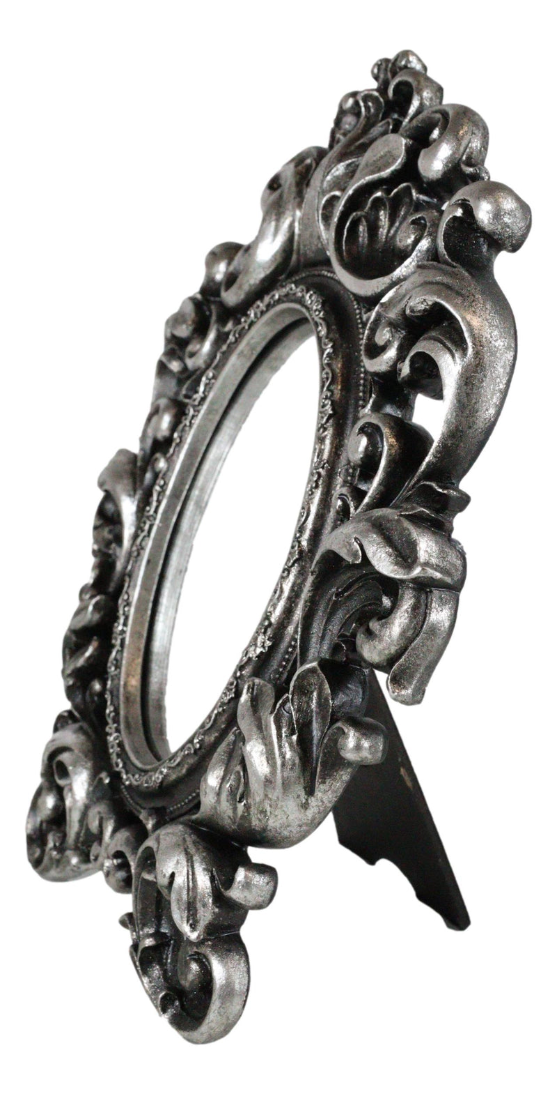 Victorian Floral Scrollwork Ornate Vanity Dressing Desktop Table Mirror Accent