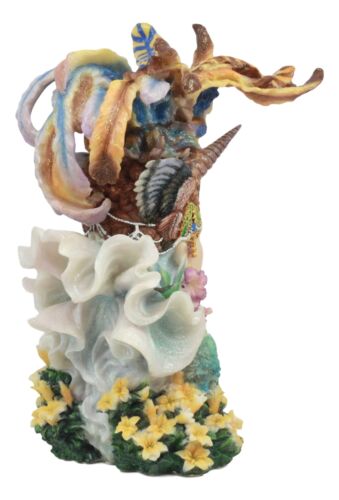Coastal Decor Lady Unicorn Statue 8"Tall Josephine Wall Mermad Fairy Figurine