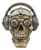 Ebros Gift Steampunk Punk Robot R&B Funk Music Fanatic with Headphone Gearwork Beats Cans Set Skull Decorative Figurine 6" Long Victorian Sci Fi Skulls Skeletons Ossuary Macabre Decor
