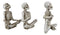 Ebros Set of 3 Whimsical Namaste Meditating Yoga Skeletons Trio Figurines 5.5" Tall