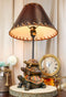 Nautical Marine Reptile Stacked Tortoises Turtles Desktop Table Lamp With Shade