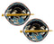 Pack Of 2 Rabbits By Black Moon Appetizer Coupe Plate Flat Bowl With Chopsticks