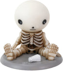 Ebros Lucky Spills Salt Collectible Figurine 2.5" Tall Skeleton Boy Statue