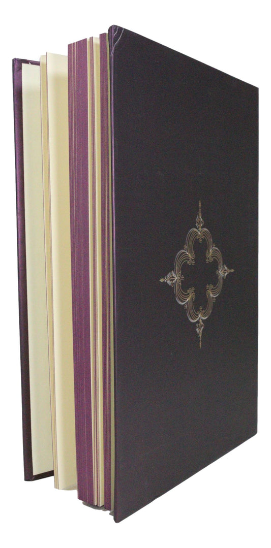 Dreams Memories Secrets Floral Scroll Art Embossed Blank Page Journal Book