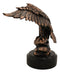 Patriotic American Bald Eagle Bronze Electroplated Resin Figurine With Base