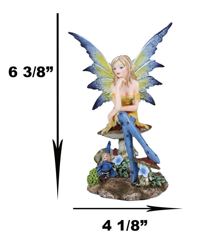 Amy Brown Toadstool Mushroom Fairy Figurine Fae Magic Statue Fantasy Collectible