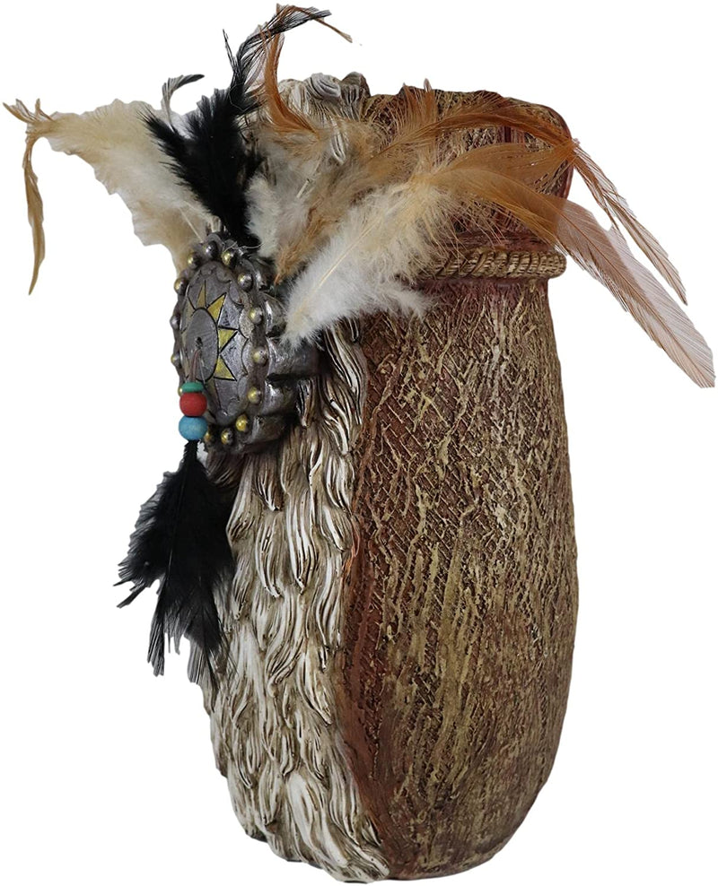Ebros Rustic Southwestern Indian Dreamcatcher Eagle Feather Figurine Floral Vase