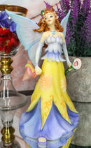 Spring Season Fairy In Sunflower Gown With Scepter Of Blossom Collector Figurine