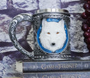 Ebros Large Celtic Alpha Direwolf White Snow Wolf 24oz Drinking Mug
