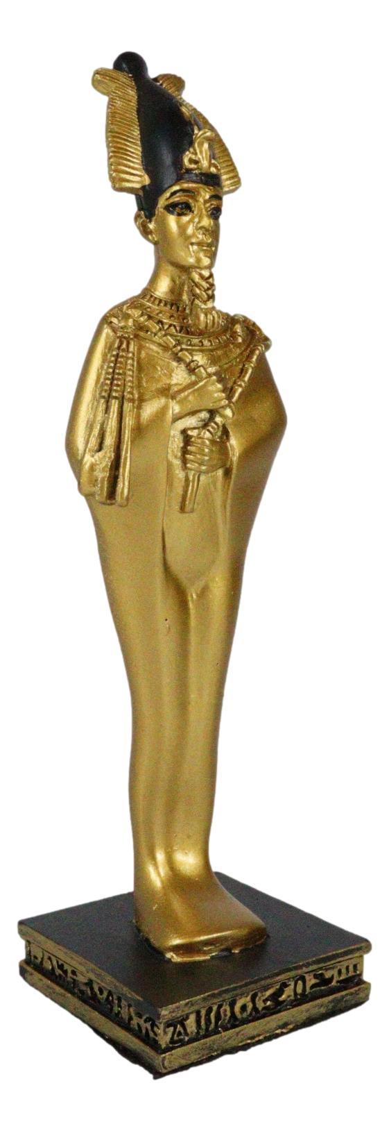 Egyptian Deity God And Judge of The Dead Osiris Holding Crook and Flail Figurine
