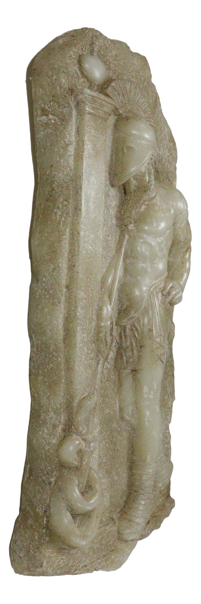 Ancient Greek Sepulchral Warrior Wall Plaque Relief Large Decor Sculpture 15"H