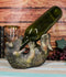 Comical Thirsty Alligator Wine Holder Figurine 8.75"H Prehistoric Reptile Party