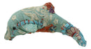 Marine Bottlenose Dolphin Hand Crafted Paper Mache Colorful Sari Fabric Figurine