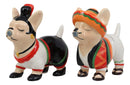 Kissing Mexican Chihuahua Dogs With Sombrero Hat Ceramic Salt And Pepper Shakers