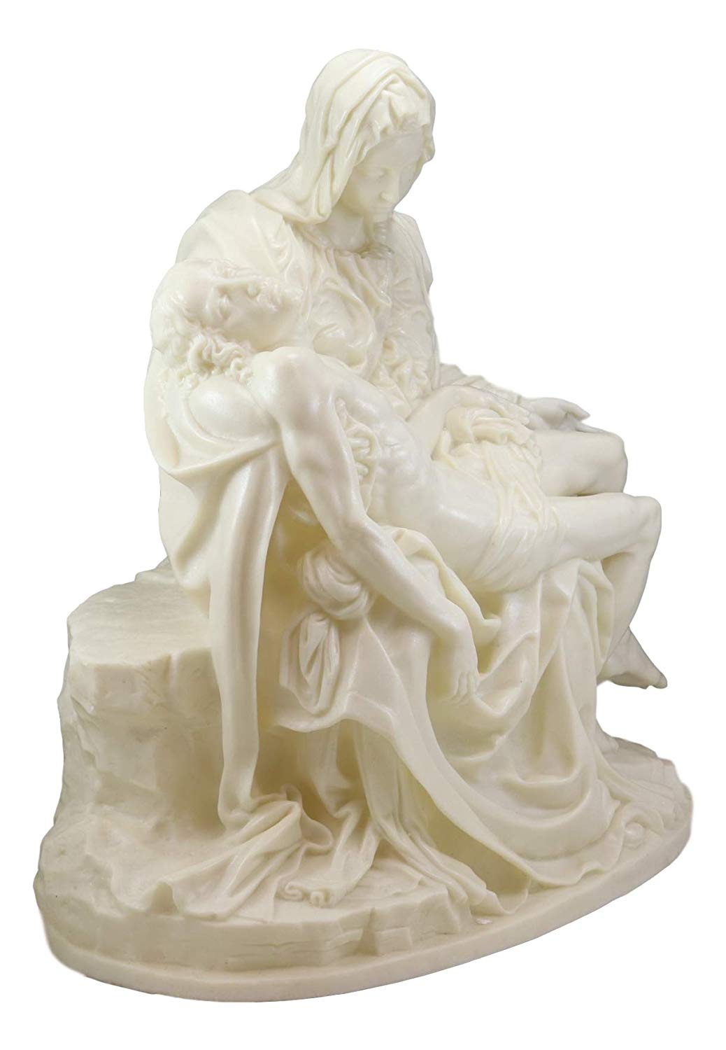 Large Michelangelo Vatican Catholic Reproduction Of La Pieta Statue 18.25"Tall