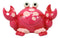 Nautical Marine Whimsical Pink Crab Kids Boys Girls Piggy Coin Bank Figurine