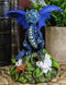 Ebros Fantasy Green Thumb Blueberry Indigo Blue Dragon Statue Fairy Garden Collectible