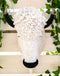 Ebros Sacred Lightning White Buffalo Wall Decor 18"H Faux Bison Head Taxidermy