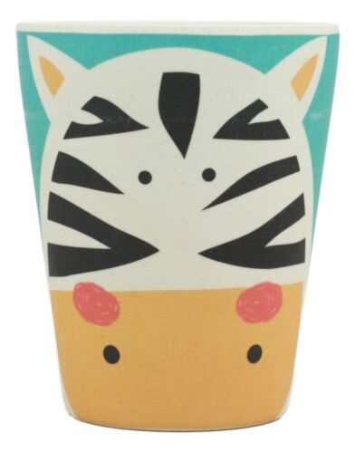 Ebros Zebra 5 Pc Organic Bamboo Dinnerware Set For Kids Children Toddler Baby