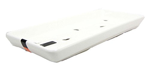 Ebros Japanese White Neta Zara Porcelain Sashimi Chef Serving Plate 2-PK For Sushi Box