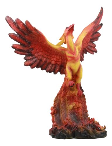 Ebros Fawkes Resurrection of The Phoenix Fire Bird Statue Symbol of Transformation and Rebirth Figurine - Ebros Gift