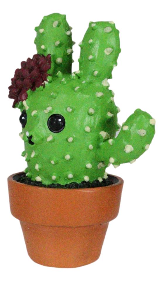 Prickles Whimsical Rabbit That Transform Into Cactus Plant In Pot Figurine Small