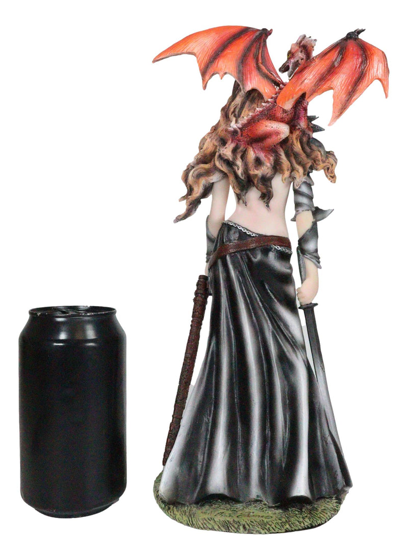 Furionchires Red Haired Witch Warrior With Juvenile Dragon Statue Nene Thomas