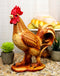 Ebros Country Farm Chicken Rooster Decorative Figurine In Faux Bamboo Finish Resin