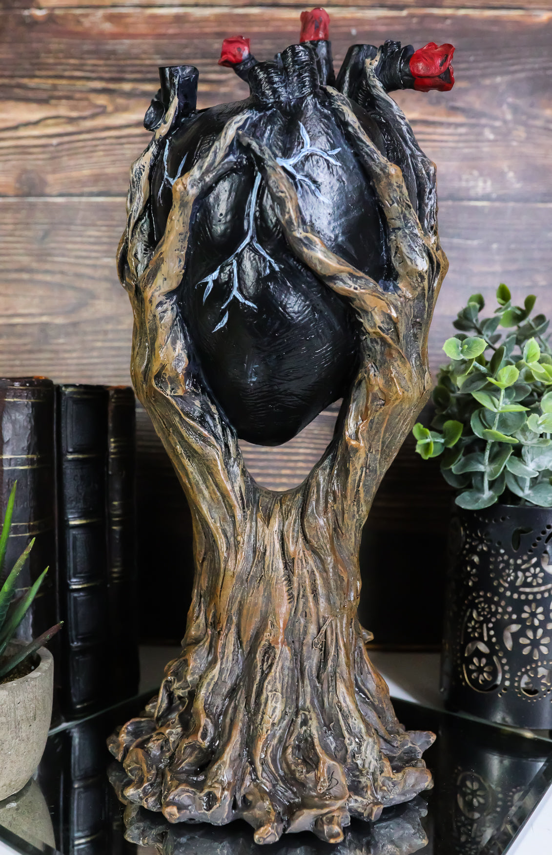 Wicca Spirit God Celtic Greenman Ent Holding Black Human Anatomy Heart ...