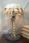 Ebros Evil Resurrection Ossuary Skulls Shade W/ Skeleton Bone Spine Column Table Lamp