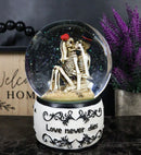 Day of The Dead Love Never Dies French Kissing Skeletons At Beach Water Globe