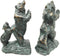Family Grizzly Momma Bear and Cub Pushing Weight Bookends Pair Resin Figurine