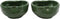 Ebros Ceramic Green Bell Pepper Small 4oz Dipping Bowl Container Saucer SET OF 2