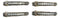 Set Of 4 Rustic Crystals On Faux Distressed Wood Drawer Cabinet Bar Pulls 6.75"L