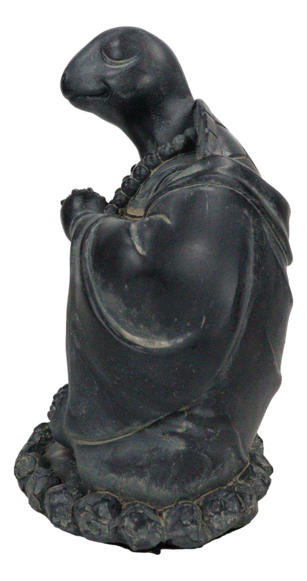 Feng Shui Zen Celestial Buddha Turtle Chanting Mantra Decorative Talisman Statue - Ebros Gift
