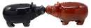 Ebros Gift Nile River Hippo Salt & Pepper Shakers Ceramic Magnetic Figurine Set 4"L