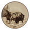 Ebros Bison Buffalo Abstract Art Large Square Dinner Plate Set of 2 10.75"D